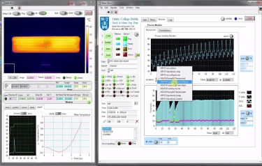 Elements of the SR-TEX Software Dashboard Built With LabVIEW