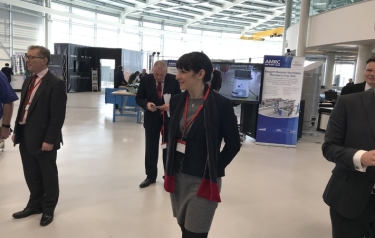 The BEIS committee led my MP Rachel Reeves during a visit to Factory 2050 (Credit: AMRC)