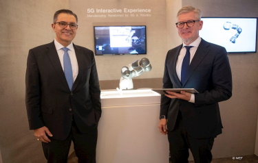 Sami Atiya, President of ABB Robotics and Discrete Automation, and Börje Ekholm, CEO of Ericsson