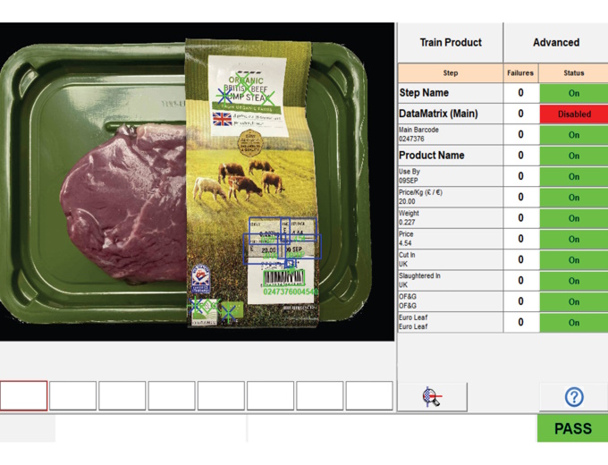 Infographic showing how data and label verification systems connect in a typical food production environment