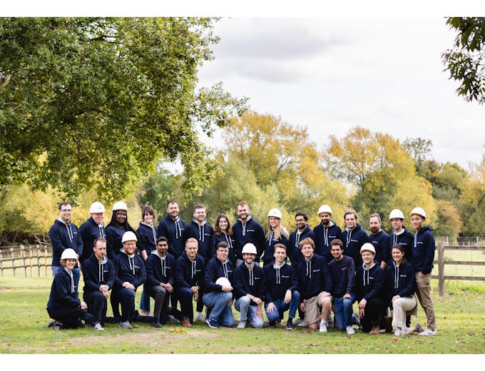 Founded in 2020 with just four members of staff, Recycleye now employs over 45 people; some of the team are pictured here