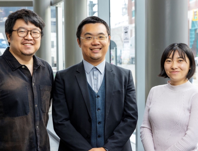 From left: Hang Du, Jun Yan and Juanwei Chen